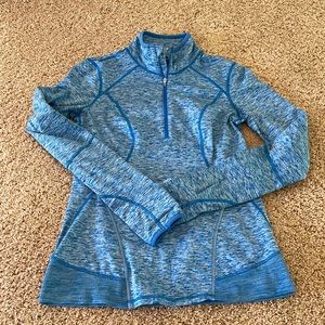 Zella blue heathered quarter zip.